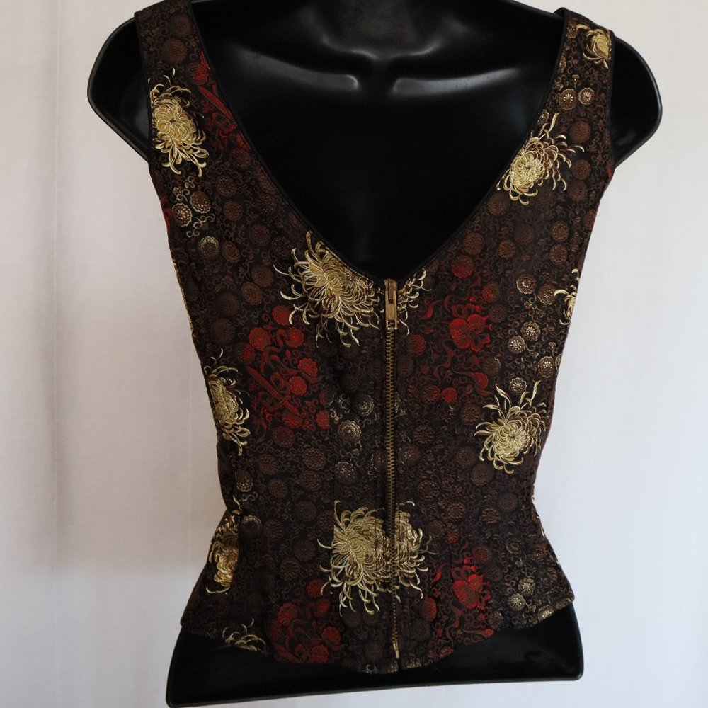 Gigi Clark Elegant Silk Bustier & Long Skirt Set - Picture 5 of 11